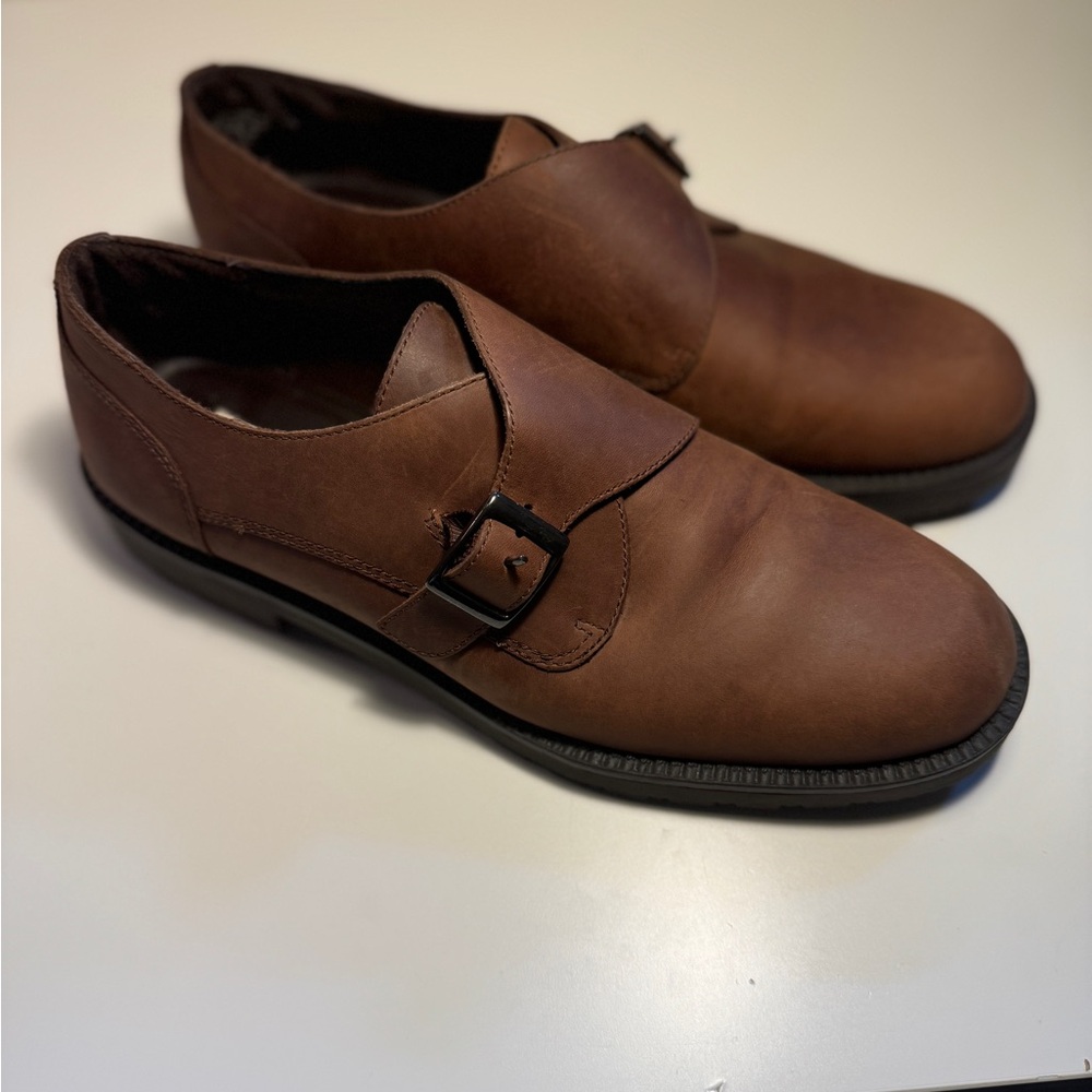 High Sierra Leather Shoes Fat Sole Buckle Flats Shoes US Size 9.5M